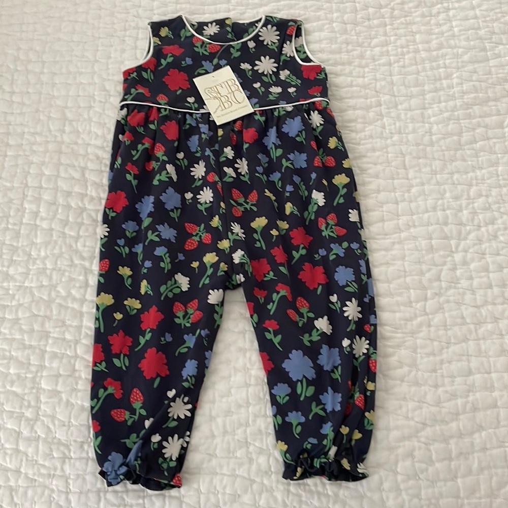 Beaufort Bonnet Co Rebecca romper berry vintage blooms